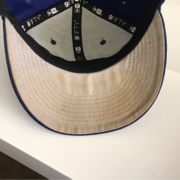 Los Angeles DODGERS Team N/ew Era 9FIFTY Navy & White OSFM Snapback Hat Cap - Picture 7 of 11